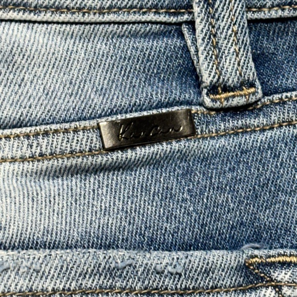 Kancan Straight Raw Hem Jeans Stretchy Size 9 - Picture 5 of 7